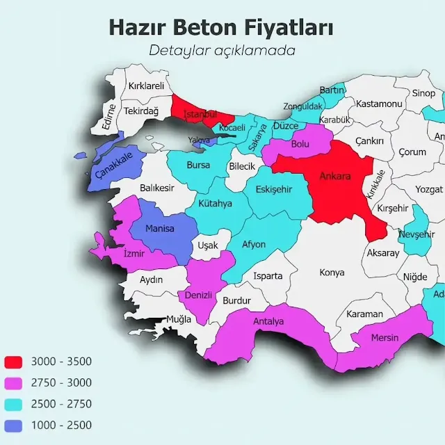 Hazır Beton Fiyatları - Aralık Ayı 2024 Yılı Güncel Fiyatlar